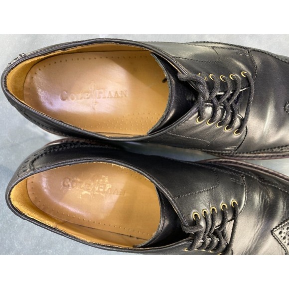 Cole Haan Phinney Men\'s Wingtip Dress Shoes Size 10.5 Leather Black C12198